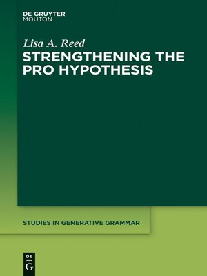 cover image of Strengthening the PRO Hypothesis